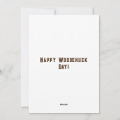 Happy Groundhog Day Grappig Feestdagenkaart (Achterkant)