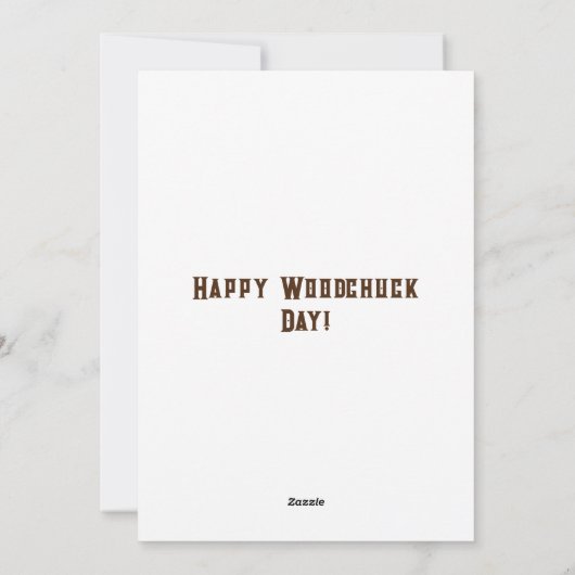 Happy Groundhog Day Grappig Feestdagenkaart (Achterkant)