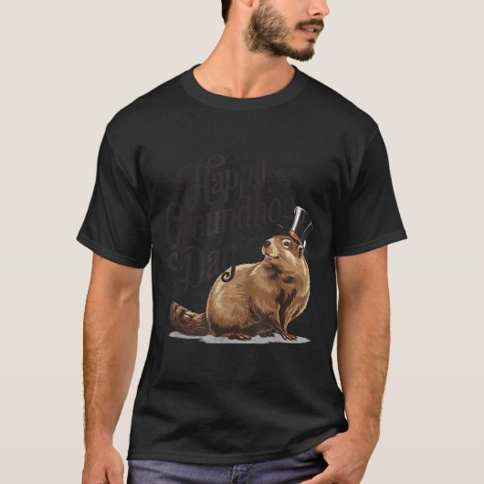 Happy Groundhog Day Ground Hog Animal Costume Men  T-shirt (Voorkant)