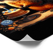 Happy Groundhog Day Ground Hog With Birthday Cake  Poster (Hoek)