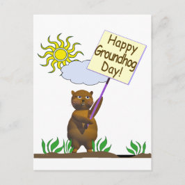 Happy Groundhog Day Groundhog Briefkaart