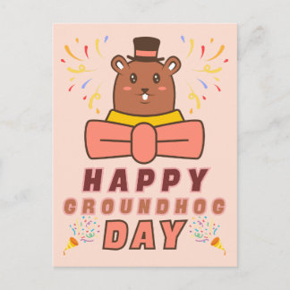 Happy Groundhog Day - Groundhog Day Celebration Briefkaart