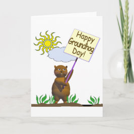Happy Groundhog Day Groundhog Kaart