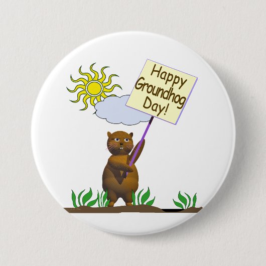 Happy Groundhog Day Groundhog Ronde Button 7,6 Cm (Voorkant)