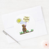 Happy Groundhog Day Groundhog Ronde Sticker (Envelop)