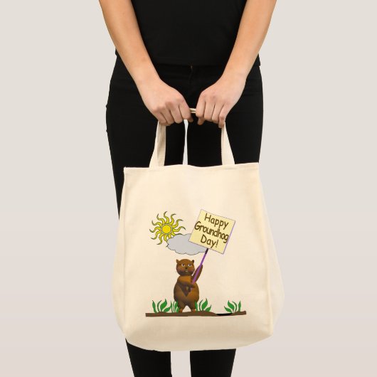 Happy Groundhog Day Groundhog Tote Bag (Voorkant (product))