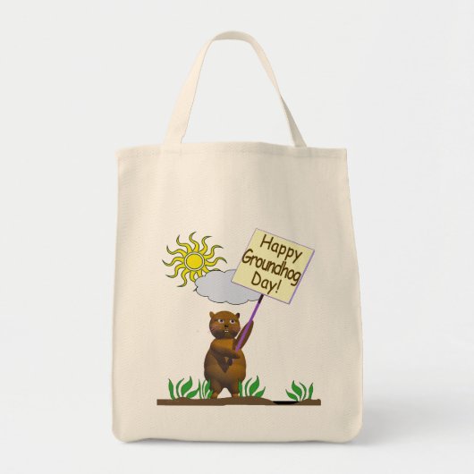 Happy Groundhog Day Groundhog Tote Bag (Voorkant)