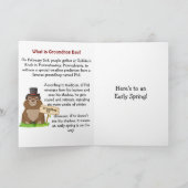 Happy Groundhog Day & History Kaart Welkom Lente (Binnen)