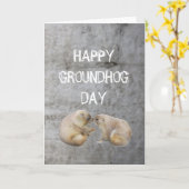 HAPPY GROUNDHOG DAY KAART (Gele Bloem)