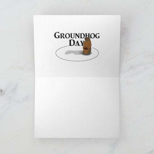 Happy Groundhog Day Kaart (Binnen)