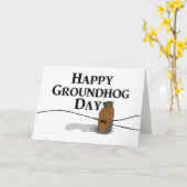 Happy Groundhog Day Kaart (Gele Bloem)