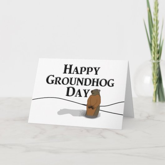 Happy Groundhog Day Kaart (Voorkant)