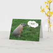 Happy Groundhog Day Kaart (Gele Bloem)