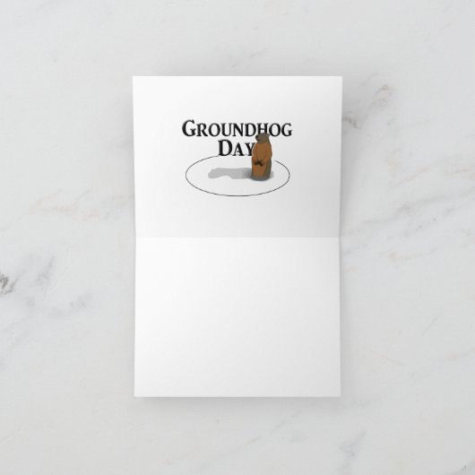 Happy Groundhog Day Kaart (Binnen)