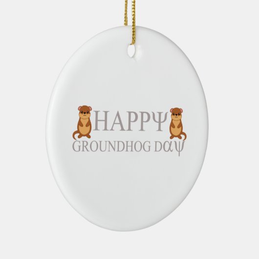 happy Groundhog Day Keramisch Ornament (Rechts)