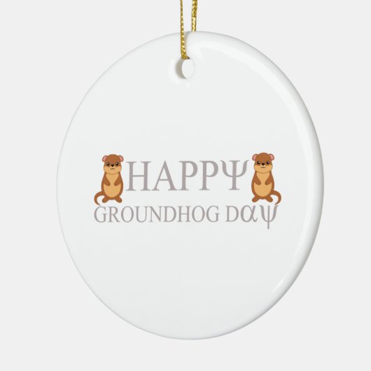 happy Groundhog Day Keramisch Ornament (Links)