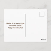 Happy Groundhog Day: Lente- of winternieuwsbericht Briefkaart (Achterkant)