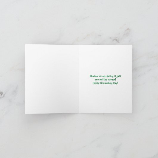 Happy Groundhog Day: Lente- of winternieuwsbericht Feestdagen Kaart (Binnen)
