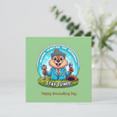 Happy Groundhog Day: Lente- of winternieuwsbericht Feestdagenkaart (Staand voorkant)