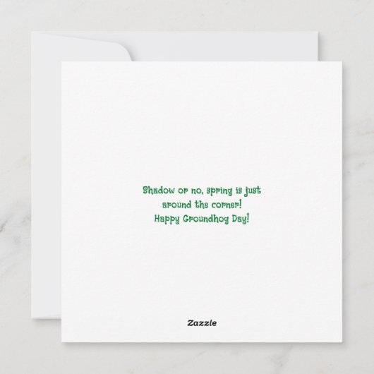 Happy Groundhog Day: Lente- of winternieuwsbericht Feestdagenkaart (Achterkant)