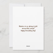 Happy Groundhog Day: Lente- of winternieuwsbericht Feestdagenkaart (Achterkant)