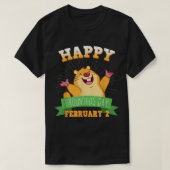 Happy Groundhog Day Long Slape Shirt 2 februari F (Design voorkant)