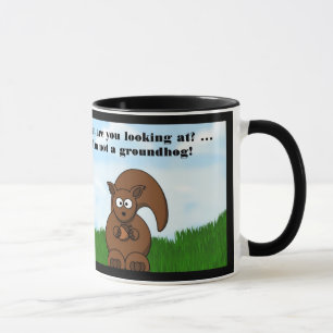 Happy Groundhog Day met Squirrel grappige humor Mok