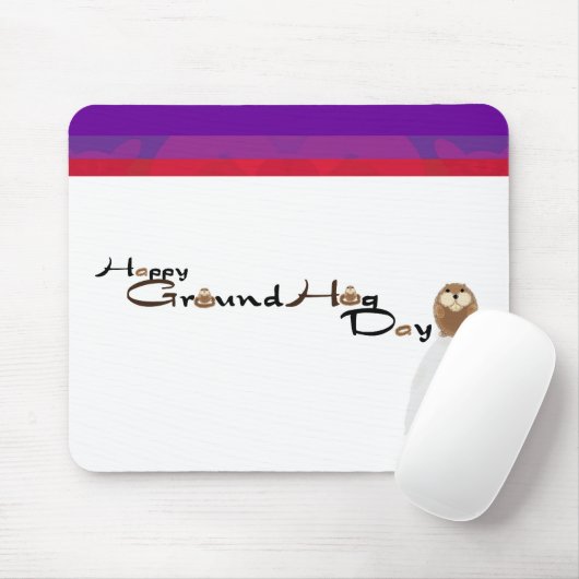 Happy Groundhog Day Mousepad Muismat (Met muis)
