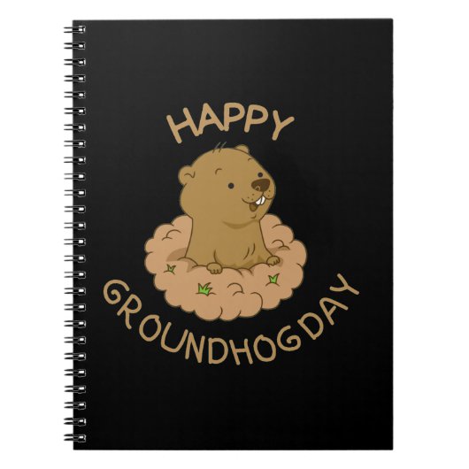 Happy Groundhog Day Notitieboek (Voorkant)