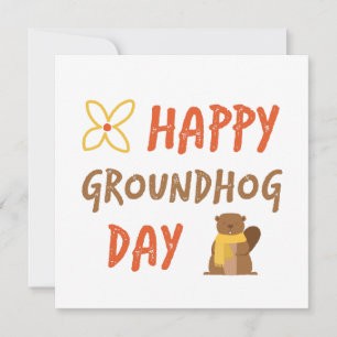 Happy Groundhog Day // Novelty Groundhog Day Blank Kaart