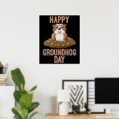 Happy Groundhog Day Poster (Thuiskantoor)