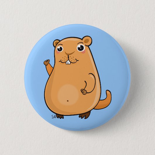Happy Groundhog Day Ronde Button 5,7 Cm (Voorkant)