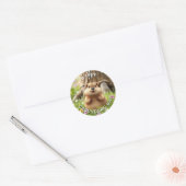 Happy Groundhog Day | Schattige Woodchuck Ronde Sticker (Envelop)