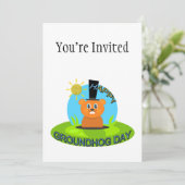 Happy Groundhog Day Sunshine Kaart (Staand voorkant)