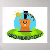 Happy Groundhog Day Sunshine Poster (Voorkant)