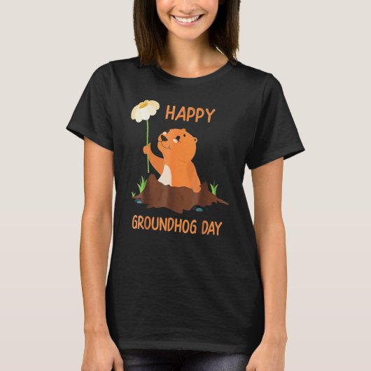 Happy Groundhog Day T-shirt (Voorkant)