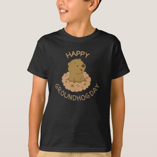 Happy Groundhog Day T-shirt (Voorkant)