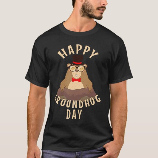 Happy Groundhog Day T-shirt (Voorkant)