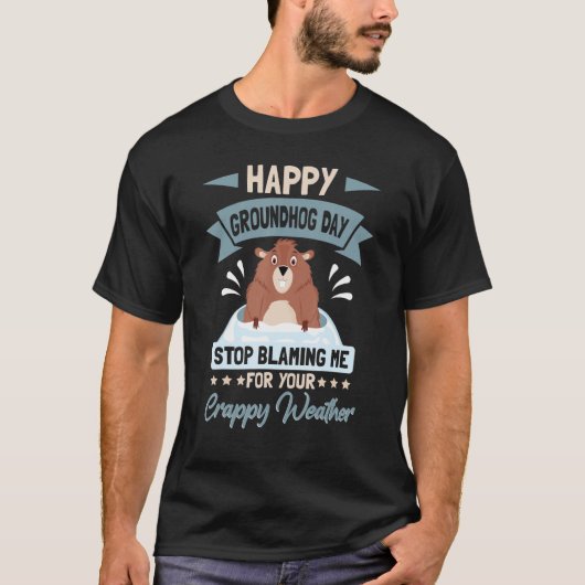 Happy Groundhog Day T-shirt (Voorkant)