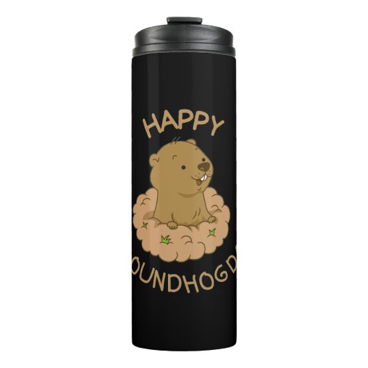 Happy Groundhog Day Thermosbeker (Voorkant)