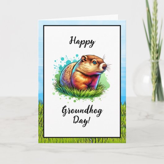 Happy Groundhog Day | Traditie uitgelegd binnen Kaart (Voorkant)