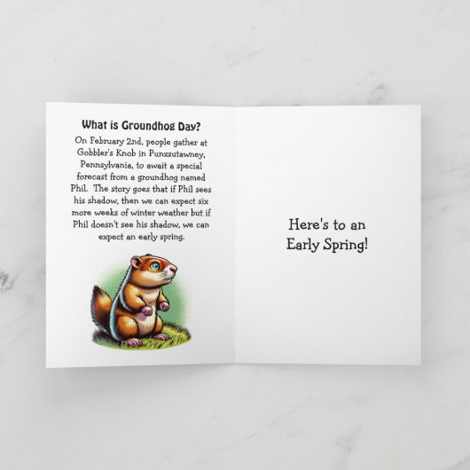 Happy Groundhog Day | Traditie uitgelegd binnen Kaart (Binnen)