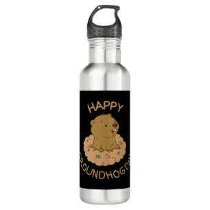 Happy Groundhog Day Waterfles