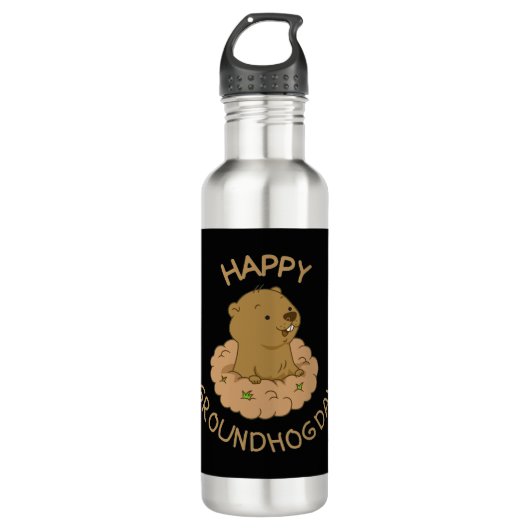 Happy Groundhog Day Waterfles (Voorkant)