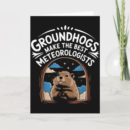Happy Groundhog Day Woodchuck Animal Groundhog Lov Kaart (Voorkant)