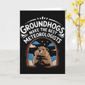 Happy Groundhog Day Woodchuck Animal Groundhog Lov Kaart (Gele Bloem)