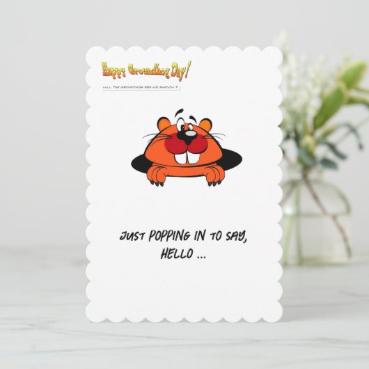 Happy Groundhog's Day Briefkaart (Staand voorkant)