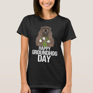 HAPPY GROUNDHOHG DAY MANNEN VROUWEN KINDEREN T-SHIRT