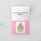 Happy Guilt-Free Verjaardagsmenu Pizza Cake kaart (Binnen)