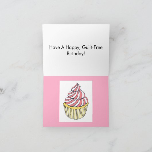 Happy Guilt-Free Verjaardagsmenu Pizza Cake kaart (Binnen)